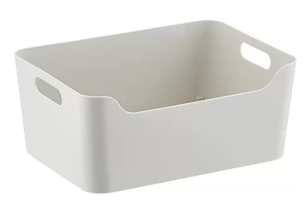 Open Bin with Handles from The Container Store for an organized playroom